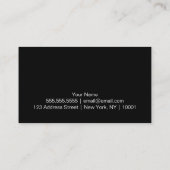 パープル&ブラックグリッターラインストーン美しい 名刺 (裏面)