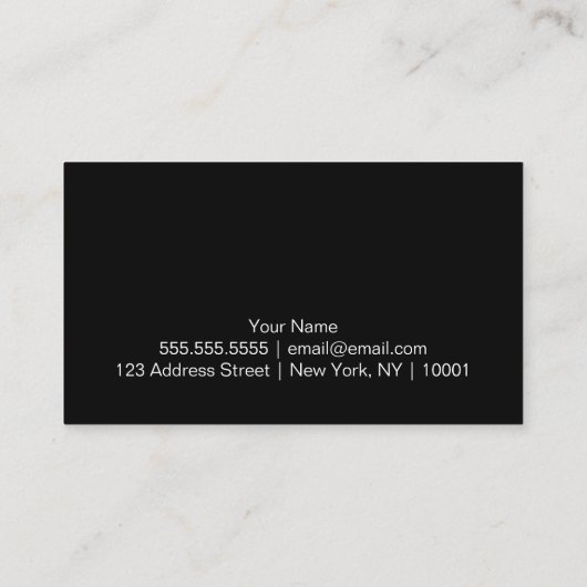 パープル&ブラックグリッターラインストーン美しい 名刺 (裏面)