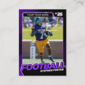 パープル&ブラックサッカーのトレーディングカードカスタムプレーヤー コーリングカード (正面)