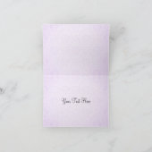 パープル&ブラックシックダマスクサンキューカード サンキューカード (内部)