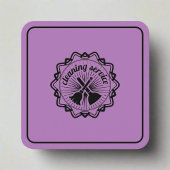 パープル&ブラックハウスキーパーハウスクリーニングサービス スクエア名刺