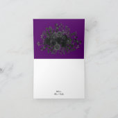 パープル&ブラックバラ結婚ゴシックサンキューカード サンキューカード (内部)