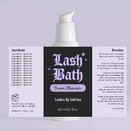 パープル×ブラック ゴシック ラッシュバス バス用品 ラベル
