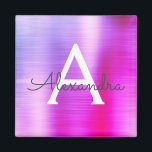 パープル ブラッシュ メタル モノグラム 名 マグネット<br><div class="desc">パープル 偽箔 メタルリック ブラッシュ メタル モノグラム 名前とイニシャル パーティ マグネット. これは、スイート 16 の誕生日、結婚式、ブライズ シャワー、結婚記念日、ベビー シャワー、またはバチェロレッテ パーティのギフトとして、誰でもが輝きと高級感、シックなスタイルを愛する人への最適なプレゼントです。</div>