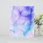 パープル&ブルーウォーターカラー抽象芸術スクラップブック紙 (スタンド正面)