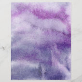 パープル&ブルーウォーターカラー抽象芸術スクラップブック紙 (正面)