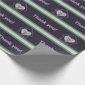 パープル&ブルーカスタムのロゴ&ラッピングありがとう ラッピングペーパー (角)