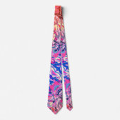 パープル、ブルースカラフル抽象芸術 ネクタイ (正面)
