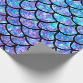 パープル&ブルース·マーメイはかりで測ド ラッピングペーパー (角)