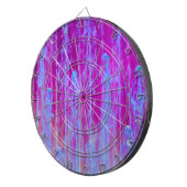 パープル&ブルーデジタル抽象芸術アート ダーツボード (正面右)