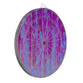 パープル&ブルーデジタル抽象芸術アート ダーツボード (正面左)