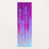 パープル&ブルーデジタル抽象芸術アート ヨガマット (正面)