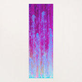 パープル&ブルーデジタル抽象芸術アート ヨガマット (裏面)