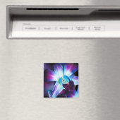 パープル&ブルーデンドロビウム蘭カスタマイズ蘭蘭 マグネット (インサイチュ (食洗機))