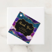 パープル&ブルーピーコックアゲート誕生日サンキューユナイテッド フェイバータグ (インサイチュ)