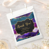 パープル&ブルーピーコックアゲート誕生日サンキューユナイテッド フェイバーバッグ (クリップ留めされた状態)