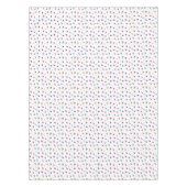 パープル&ブルーフラワープリント、モダンフローラプリント テーブルクロス (正面)