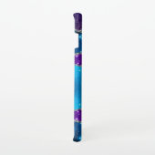 パープル、ブルーマーブルギャラクシーアゲート＆シルバーラメ SAMSUNG GALAXYケース (右側)