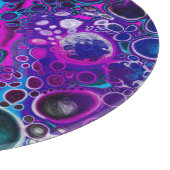 パープル、ブルーモダン抽象芸術流体アートマーブルセル カッティングボード (角)