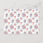 パープル&ブルーワイルドフラワーサンキューカード エンクロージャーカード (裏面)