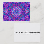パープル&ブルーヴィンテージフラクタル万華鏡のように千変万化するパターン 名刺 (正面/裏面)