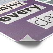 パープル&ブルー勇気付けられるポスター ポスター (角)