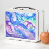パープル&ブルー水彩写真弁当箱 メタルランチボックス (インサイチュ)