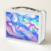パープル&ブルー水彩写真弁当箱 メタルランチボックス (裏面)