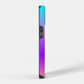 パープル ブルー オンブレ iPhoneケース (右側面)