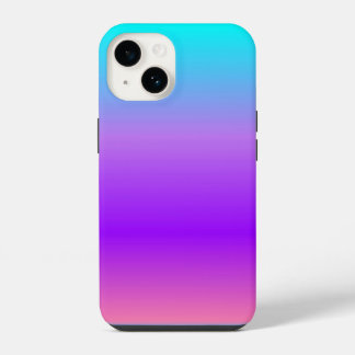 パープル ブルー オンブレ iPhone 14ケース