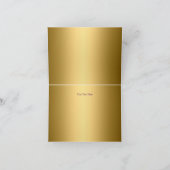 パープル ブルー & ゴールド マスク マスカレード お礼カード サンキューカード (内部)