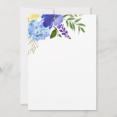 パープル ブルー ゴールド 50周年 結婚式招待状 招待状 (裏面)