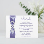 パープル ブルー ダイヤモンド インフィニティ ウェディング 詳細カード 招待状 (スタンド正面)
