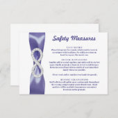 パープル ブルー ダイヤモンド インフィニティ セーフティ対策カード 招待状 (正面/裏面)