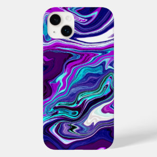 パープル、ブルー、ティール（緑がかった色）抽象芸術流体アート Case-Mate iPhone 14 PLUSケース
