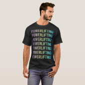 パープル ブルー パワーリフティング Tシャツ (正面フル)