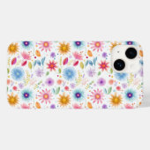 パープル ブルー ピンク ボホ フラワー Case-Mate iPhoneケース (裏面 (横))