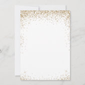 パープル ブルー フローラル ゴールド 50周年 結婚記念日 招待状 (裏面)