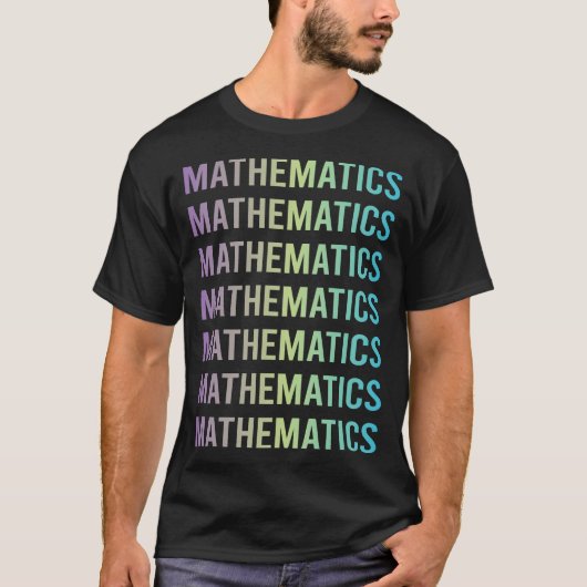 パープル ブルー 数学 数学好き 算数 Tシャツ (正面)