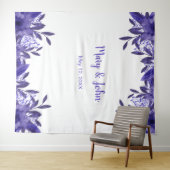 パープル ブルー 花 植物 ウェディング フォト 背景 タペストリー (インサイチュ(横))