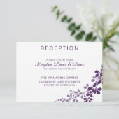 パープル/プラム ヴィネ 結婚式 受付カード 招待状 (スタンド正面)