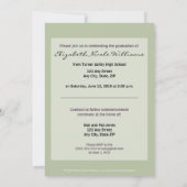 パープル·プレイ名門私立校風のド·カスタム卒業発表 招待状 (裏面)