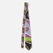 パープル・ペイズリー模様 ネクタイ (裏面)
