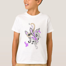 パープル・ペイズリー・フォックス・キッズTシャツ Tシャツ