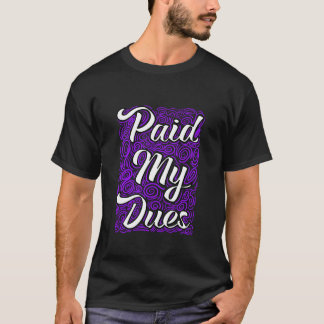パープル・ペイド・マイ・デューズ パープル グラフィック Tシャツ