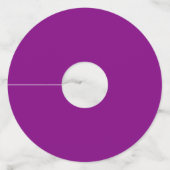 パープル ペイント スプラッター - パーティー用品 - ワイングラスタグ (裏面)