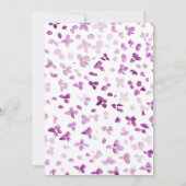 パープル·ペニーズ·フローラ·バースデー·パーティーの招待 招待状 (裏面)