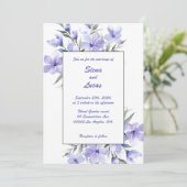 パープル ペリウィンクル: 結婚式の招待状 招待状 (スタンド正面)