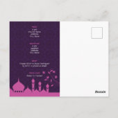 パープル&ホットピンクアラビアンナイツキンセアニラ ポストカード (裏面)