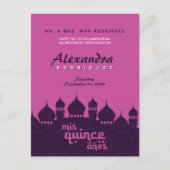 パープル&ホットピンクアラビアンナイツキンセアニラ ポストカード (正面)